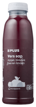 Fresh juice apple blueberry lime