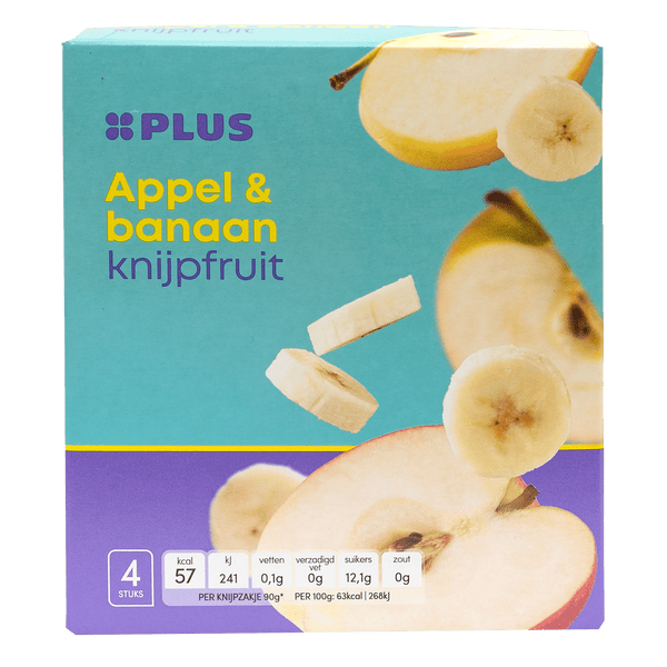 Squeeze fruit apple & banana 4x90gr