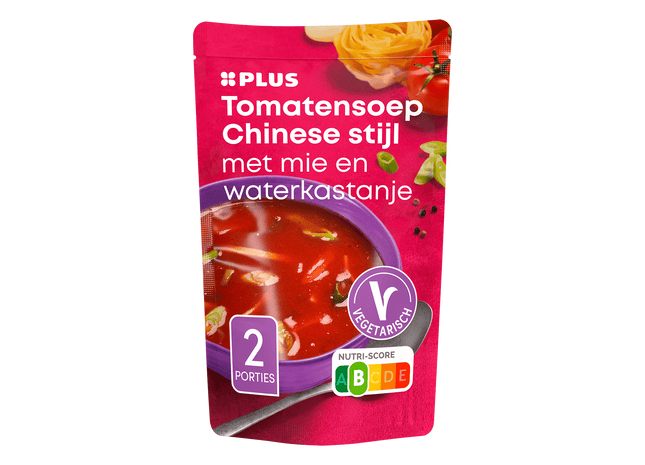 Soep in Zak Chinese tomatensoep