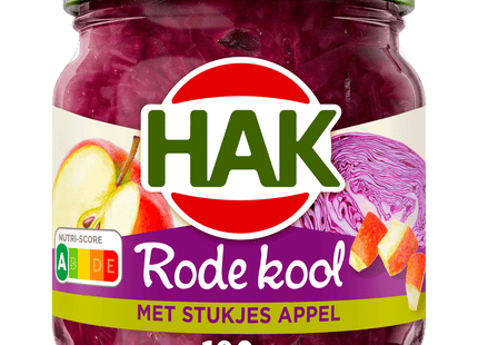 Hak Red cabbage with pieces of apple