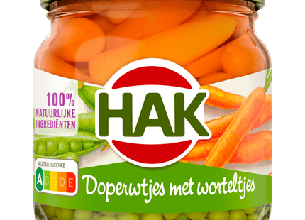 Hak Doperwtjes met worteltjes