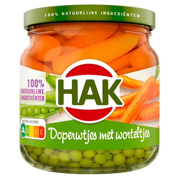 Hak Erbsen mit Möhrchen