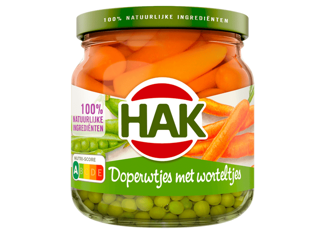 Hak Doperwtjes met worteltjes