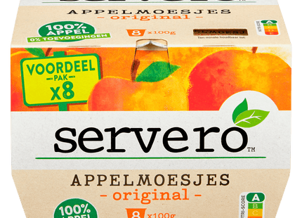 Servero 100% Applesauce 8x100gr