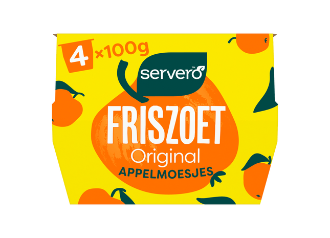 Servero 100 % Apfelmus 4x100gr
