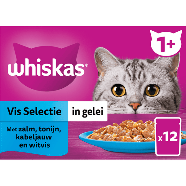 Whiskas 1+ – Katzenfutter – Fisch – in Gelee