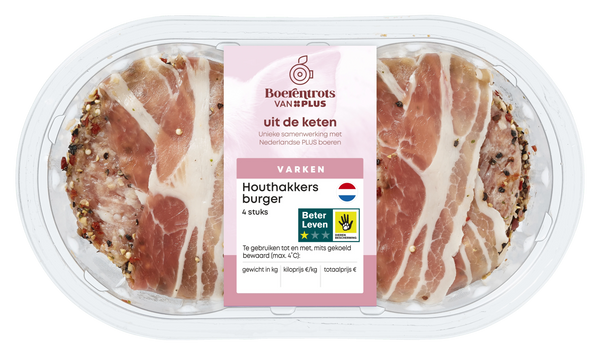 Boerentrots Houthakkers burger 4 stuks