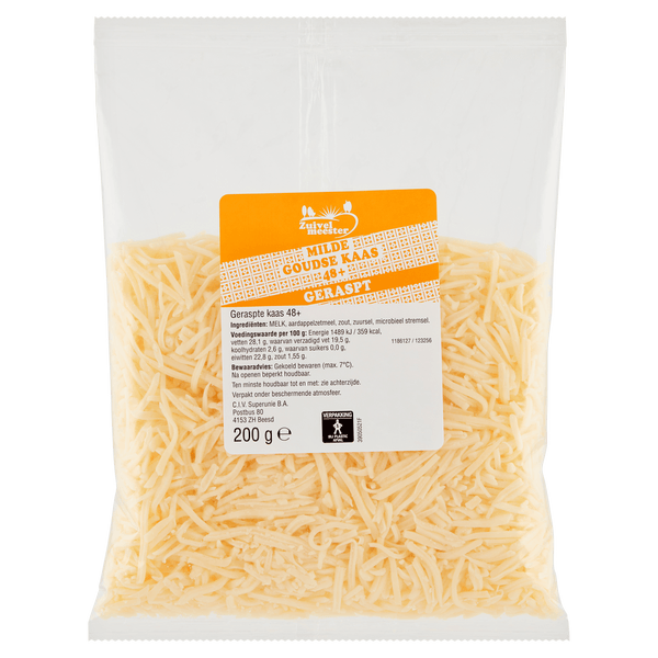 Dairy Master Mild 48+ grated cheese