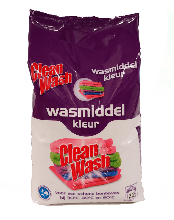 Clean Wash Waschmittel Pulver Farbe