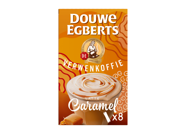 Douwe Egberts Milk based oploskoffie latte caramel