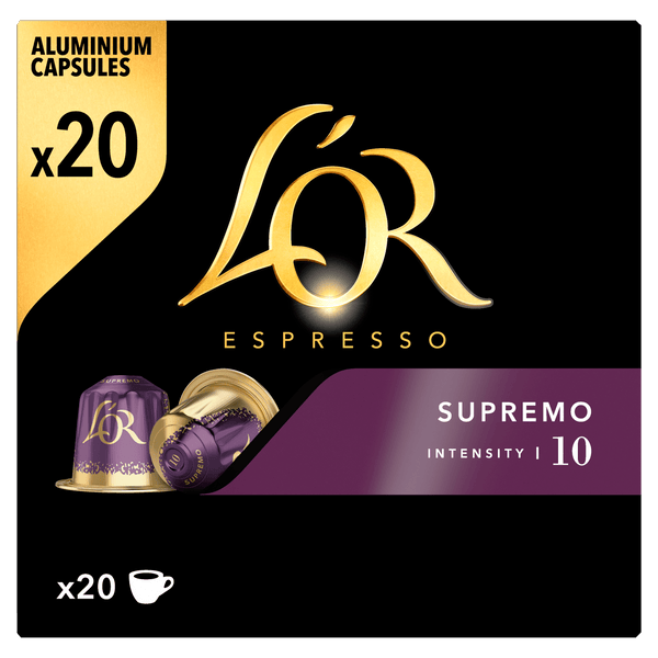 L'Or Espresso capsules Supremo strength 10