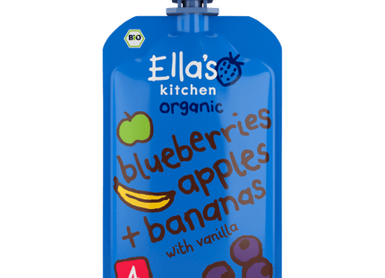 Ella's Kitchen 4+ Blueberries, Apples, Banana vanilla