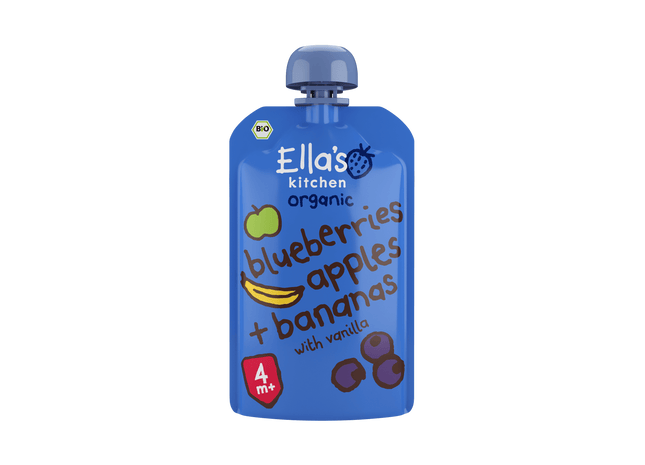 Ella's Kitchen 4+ Blueberries, Apples, Banana vanilla