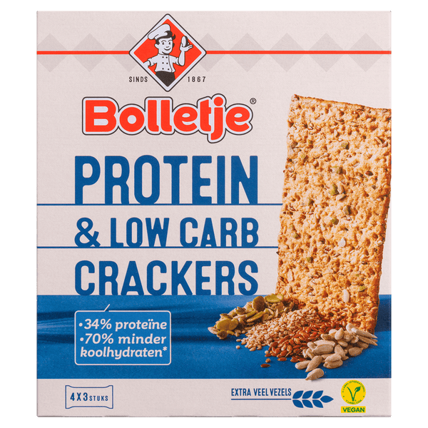 Bolletje Crackers protein low carbohydrate