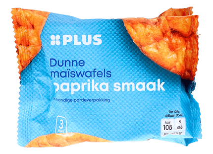 Maiswafels Paprika/kaas