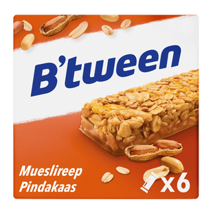 B'tween Mueslireep Pindakaas