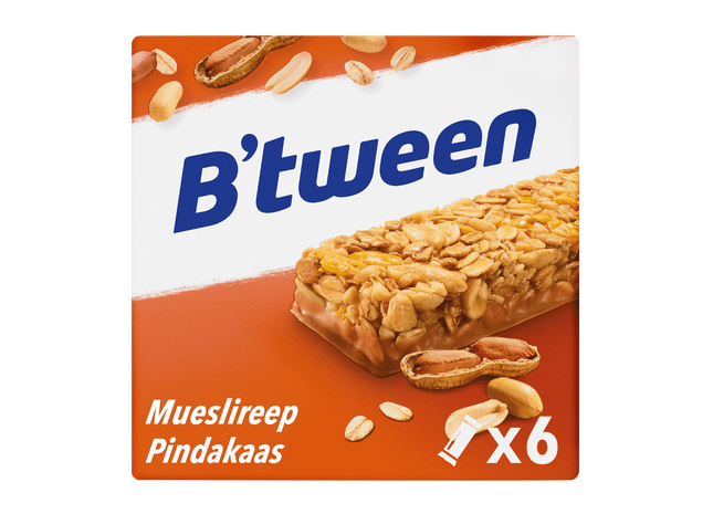 B'tween Mueslireep Pindakaas