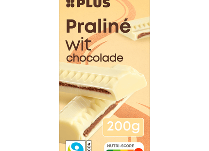 Tablet chocolate praline white