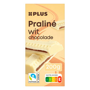 Tablet chocolade praliné wit