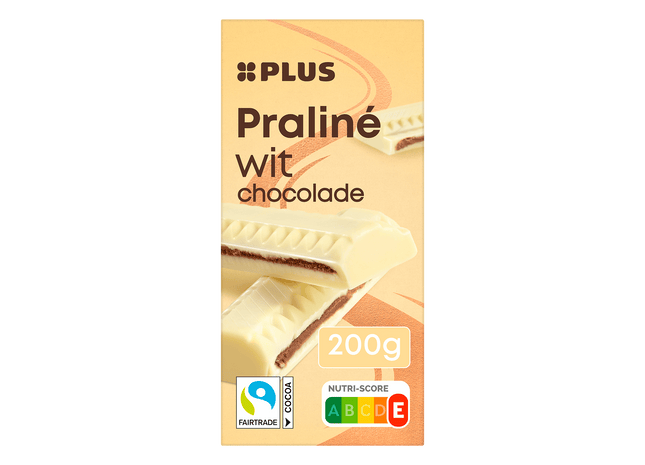 Tablet chocolade praliné wit
