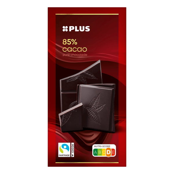 Chocoladereep 85% puur Fairtrade