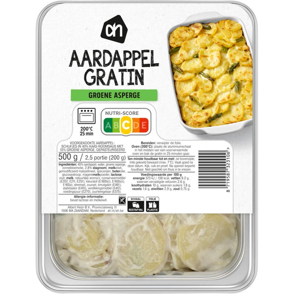 Aardappelgratin asperge