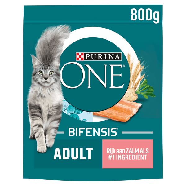 Purina One Adult cat food rich in salmon