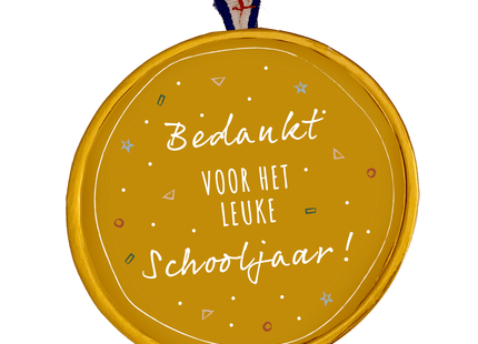 ABS Sweets Medaille "Bedankt voor leuke schooljaa