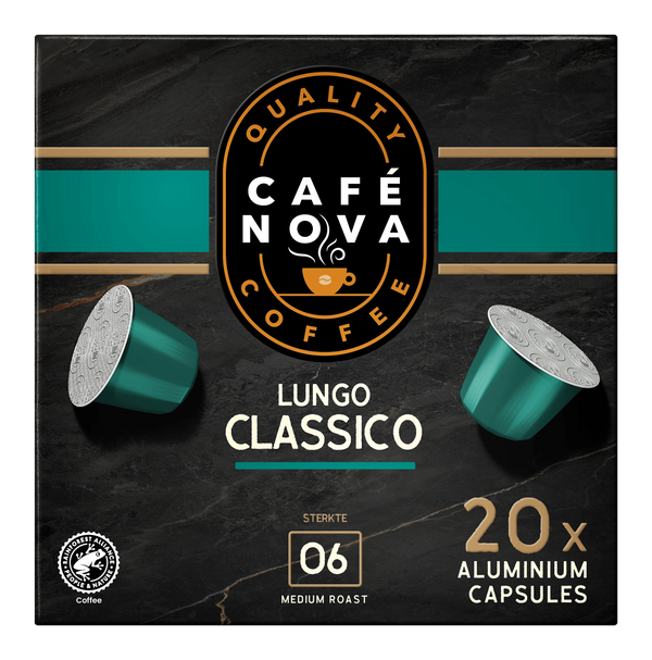 Café Nova Lungo coffee capsules strength 6