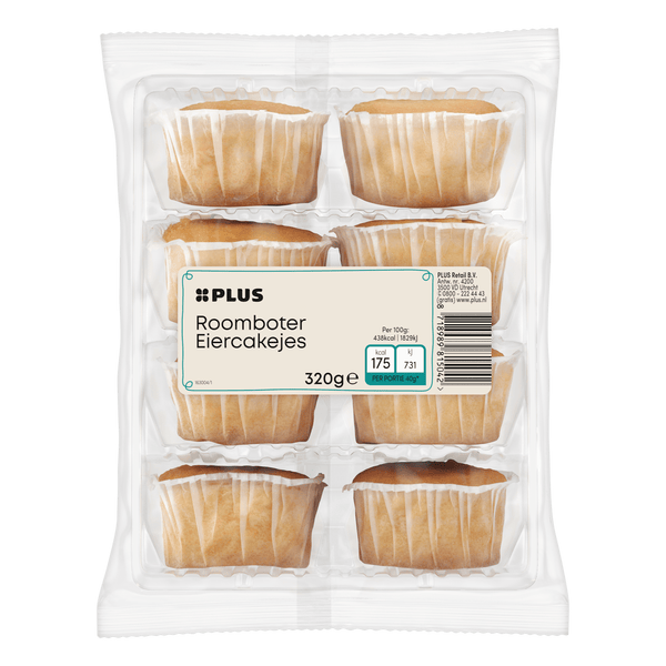 Roomboter eiercakejes