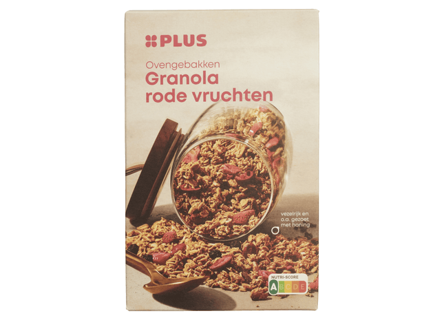 Granola rode vruchten