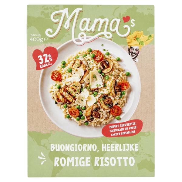 Mama’s Mahlzeiten Risotto mit Waldpilzen, Erbsen und Hähnchenfilet