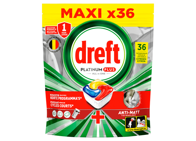 Dreft Platinum  vaatwascapsules Lemon