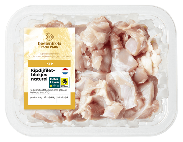 Boerentrots Chicken thigh fillet cubes, plain