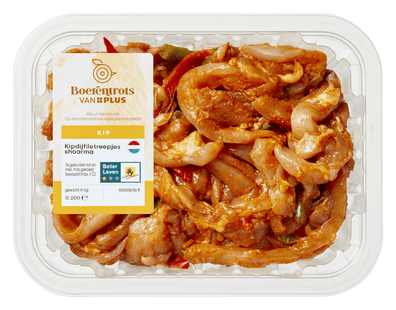 Boerentrots Kipdijfiletreepjes shoarma