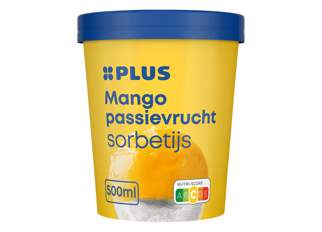 Sorbetijs mango-passievrucht