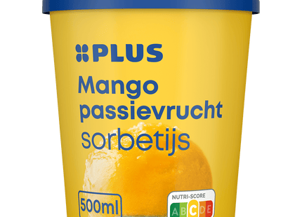 Sorbetijs mango-passievrucht