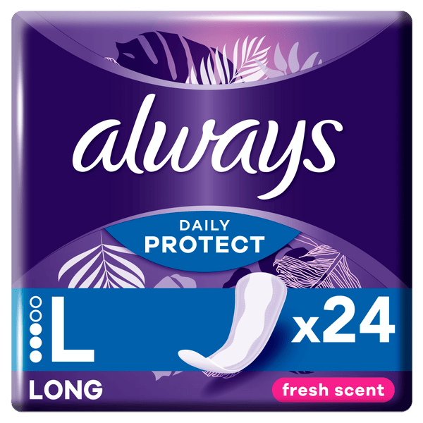 Always Pantyliners Protect Long Fresh Scent