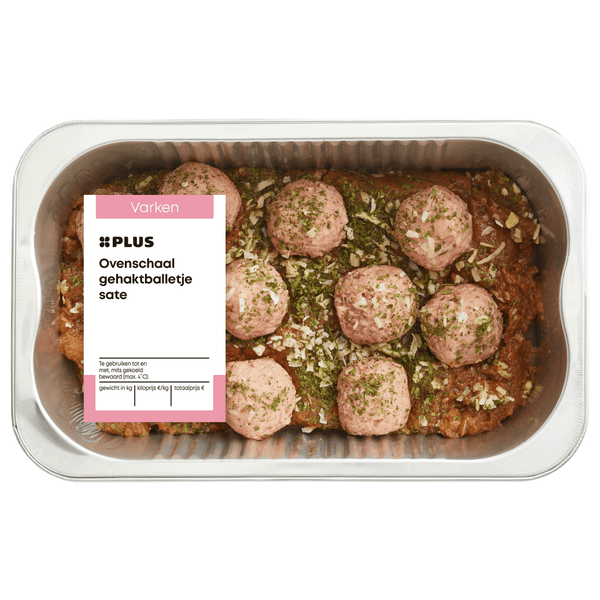 Oven dish meatballs in satay sauce