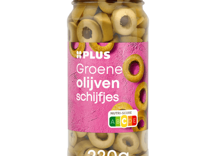 Groene olijven schijfjes