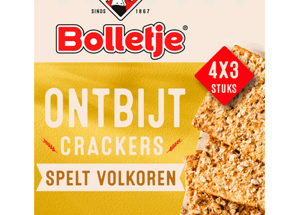 Bolletje Breakfast crackers spelled whole wheat