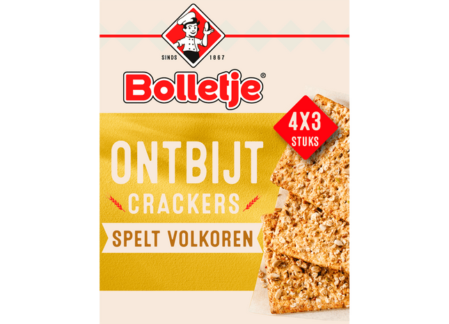Bolletje Ontbijtcrackers spelt volkoren