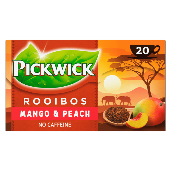 Pickwick Mango & perzik rooibos thee