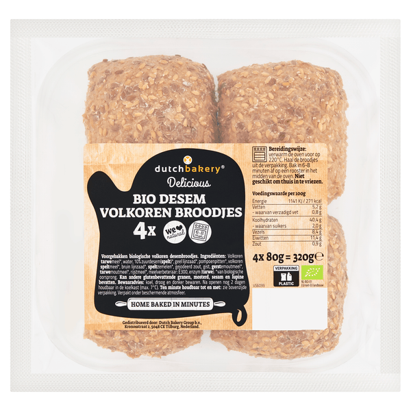 Dutch Bakery Bio-Sauerteig-Vollkornbrötchen