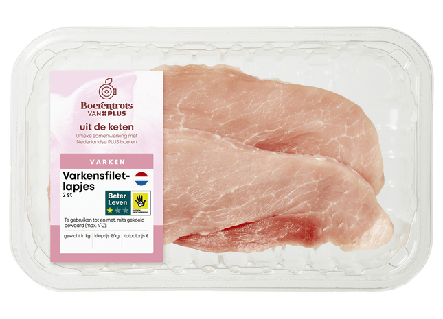 Boerentrots Varkensfiletlapjes 2 stuks
