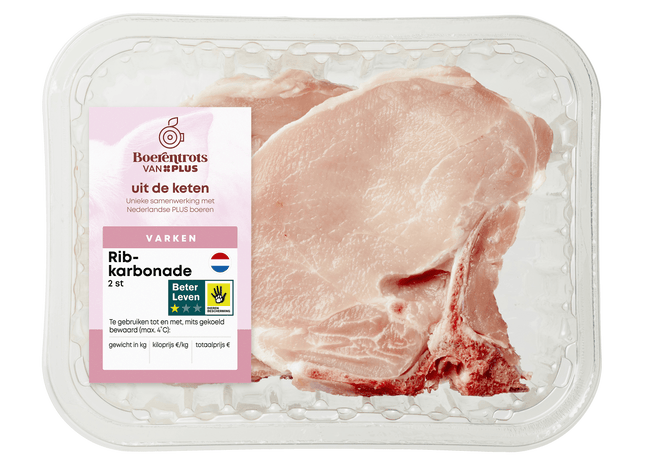 Boerentrots Ribkarbonade 2 stuks