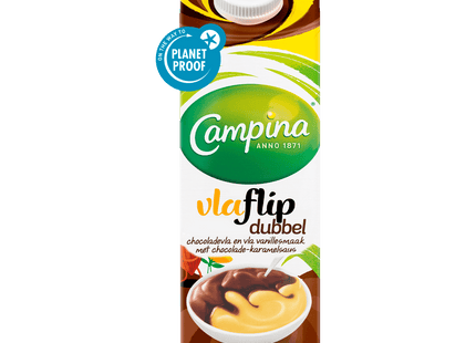 Campina Vlaflip dubbel vanille-choco-karamel