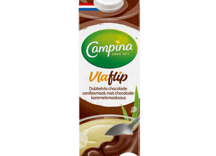 Campina Vlaflip dubbel vanille-choco-karamel