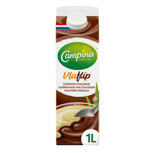 Campina Vlaflip dubbel vanille-choco-karamel