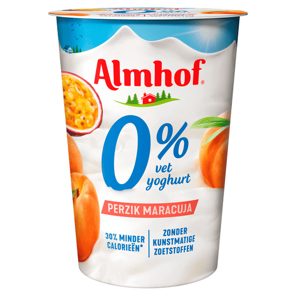 Almhof 0% Fett Joghurt Pfirsich Maracuja